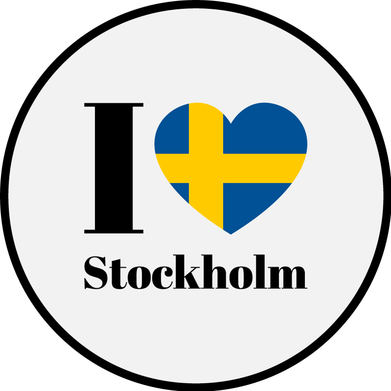 Jag älskar stockholm anpassad matta - Tenstickers