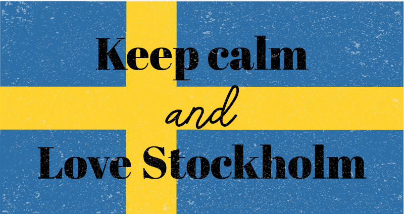 Håll dig lugn och älska stockholm tonårsvinylmatta - Tenstickers