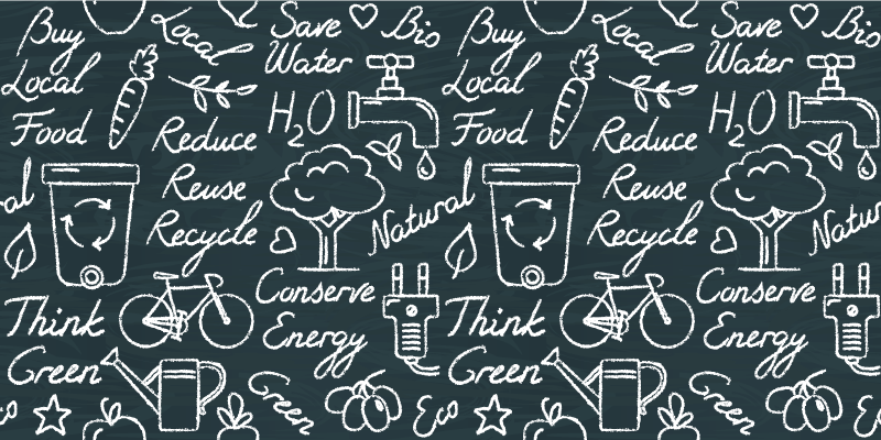 Miljövänliga meddelanden Vinylmatta Kök - Tenstickers