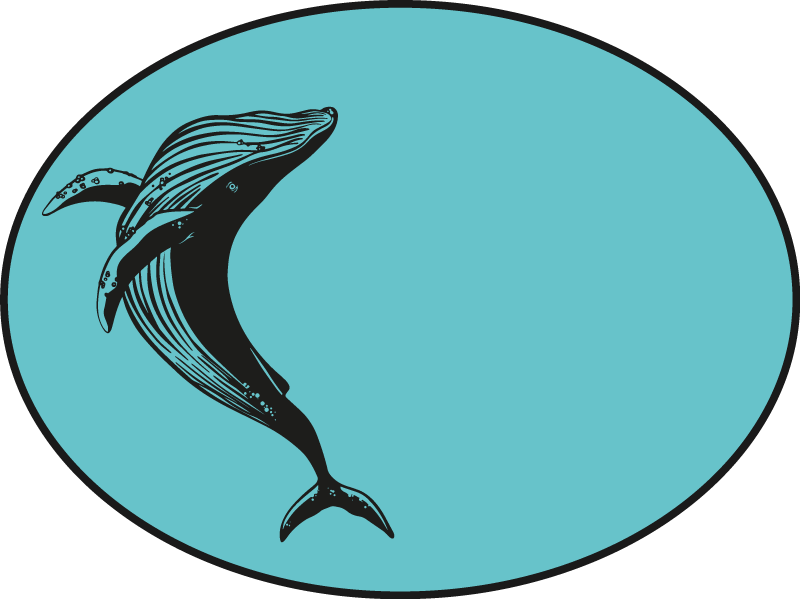 Vintage val djur matta - Tenstickers