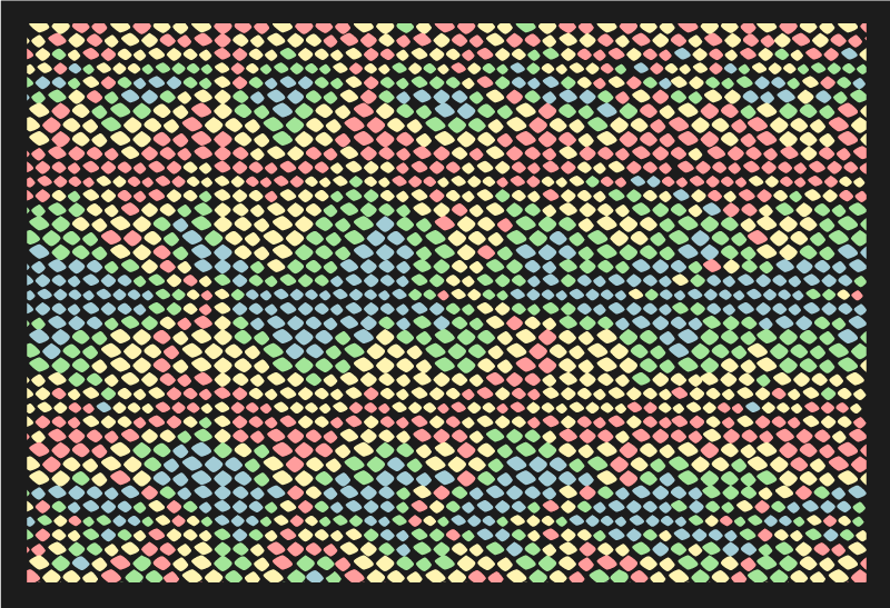 Regnbåge orm tryck vinyl matta - Tenstickers