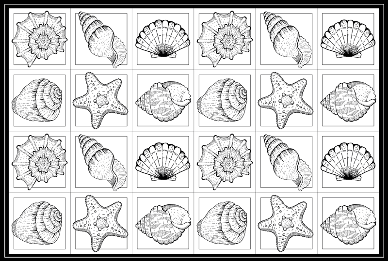 Snäckskalkonstverk Vinylmatta natur - Tenstickers