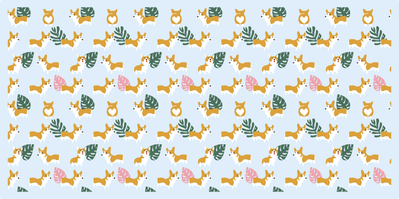 Monstera och hundar Vinylmatta djur - Tenstickers