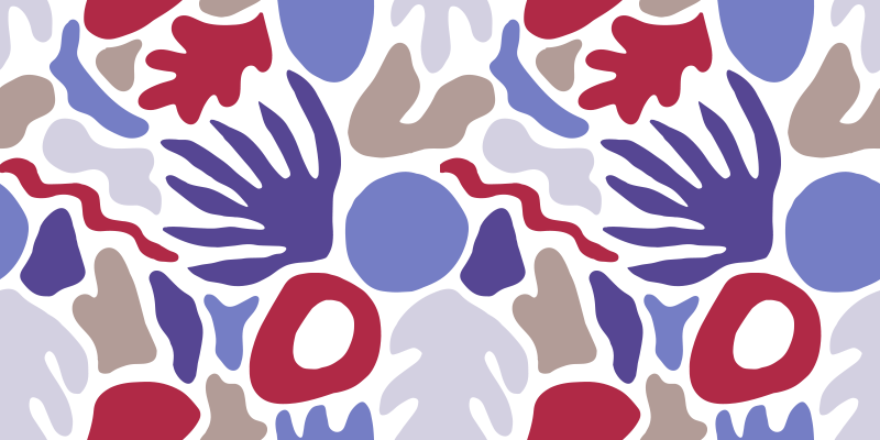 Abstrakt formmönster Vinylmatta minimalistisk - Tenstickers