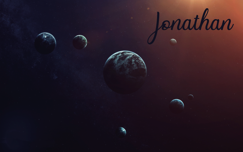 Himmelsk design med namn Vinylmatta Ungdom - Tenstickers