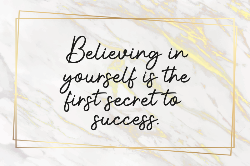 Tro på dig själv personlig matta - Tenstickers