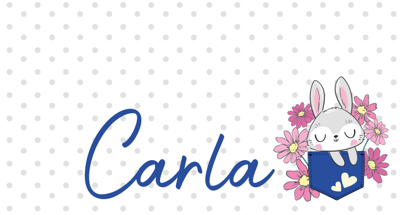 Grå kanin med namn Andra Vinylmattor - Tenstickers