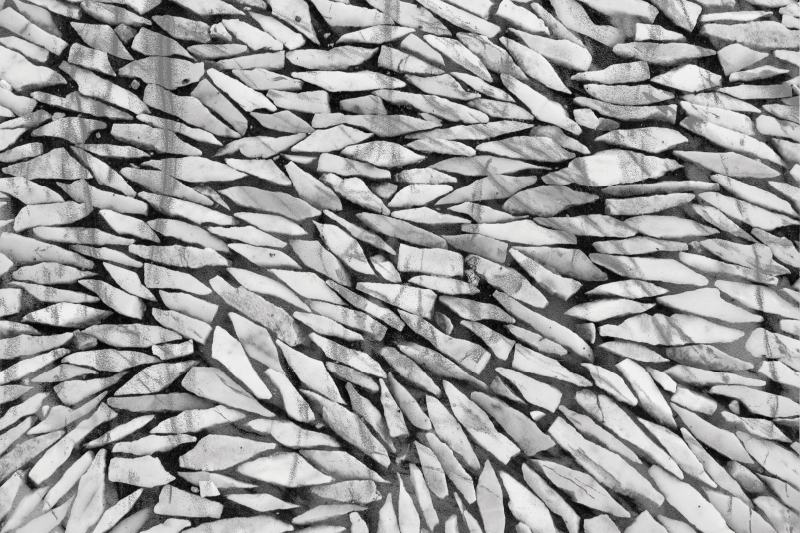 Grått realistiskt mönster Vinylmatta steneffekt - Tenstickers