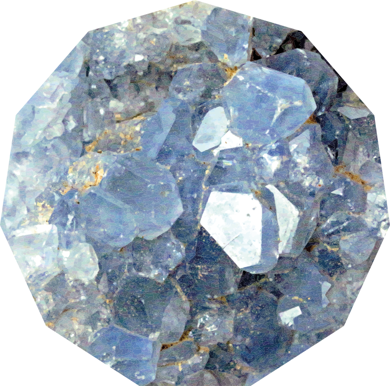 Blå celeste sten vinylmatta - Tenstickers