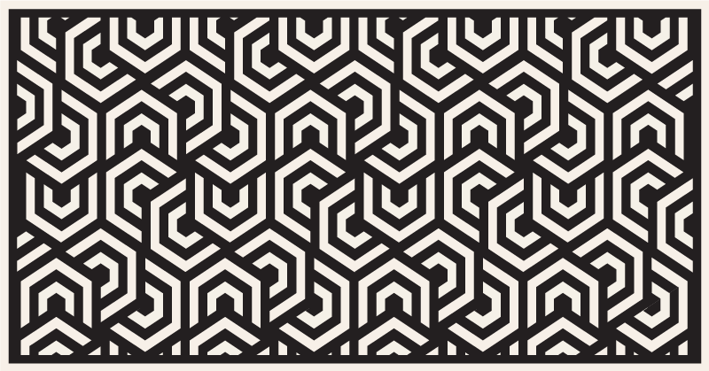 Vintage hypnotisk vinyl golvmatta - Tenstickers