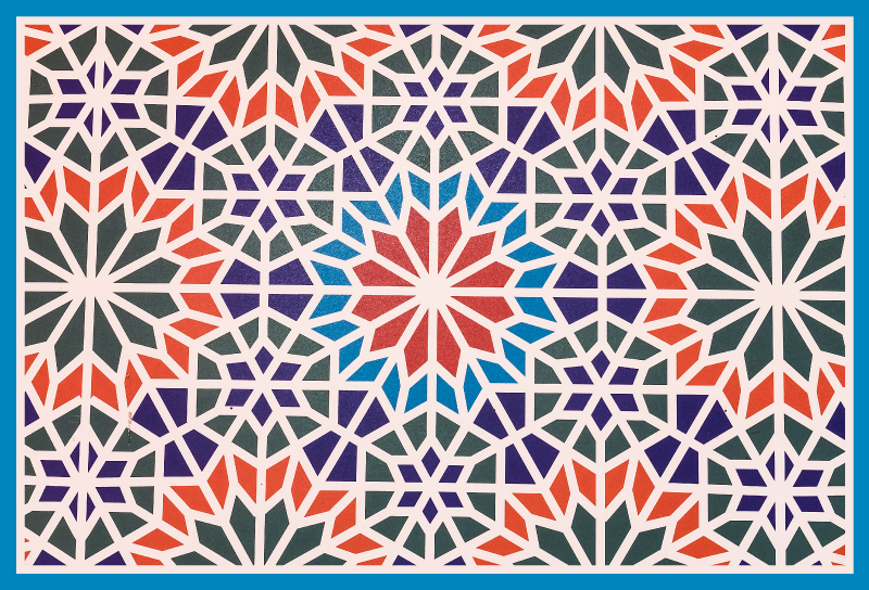 Invecklad geometrisk Vinylmatta Mosaik - Tenstickers