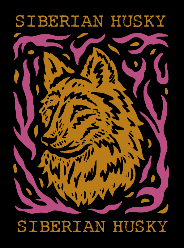 Varg med namn personlig vinylmatta - Tenstickers