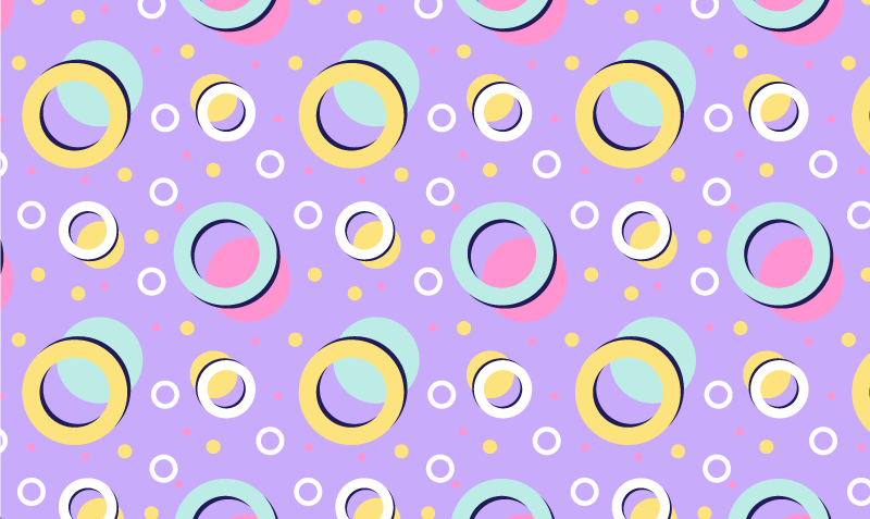 Färgglada cirklar barn vinyl matta - Tenstickers