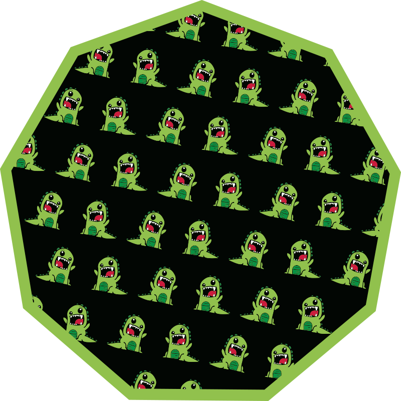 Tecknad varelse mönster Vinylmatta Barn - Tenstickers