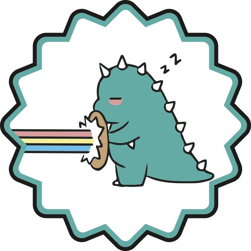 Dinosaurie tecknade sovande barn vinyl matta - Tenstickers