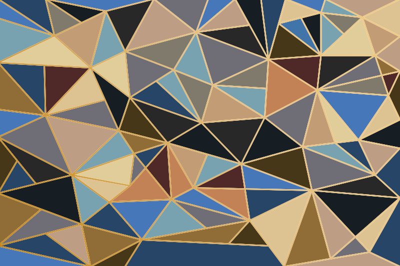 Geometriska flerfärgad mosaik golvplattor - Tenstickers