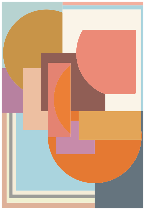 Slående former Vinylmatta geometrisk - Tenstickers