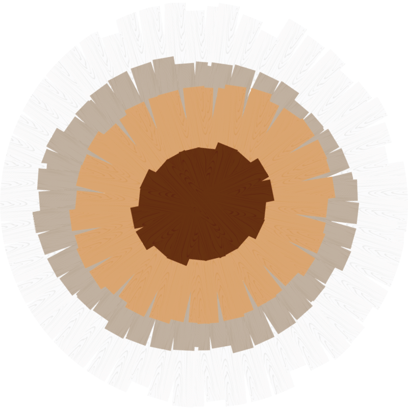 Cirkulär bagageutrymmesdesign Vinylmatta träeffekt - Tenstickers