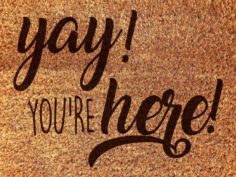 Välkommen mat yay du är här entréhallen - Tenstickers