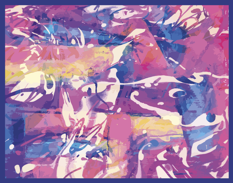 Abstrakt flerfärgad modern vinylmatta - Tenstickers