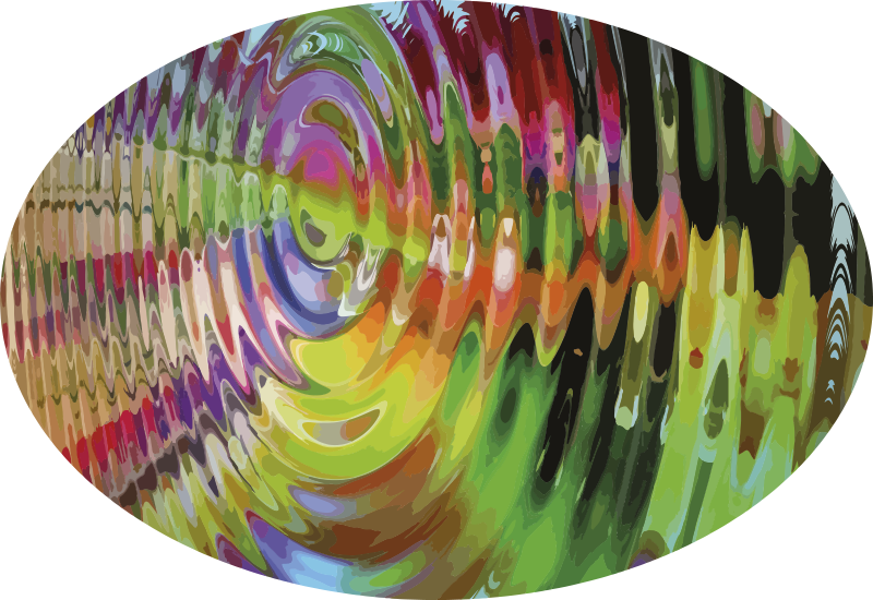 Färgglatt krusningsmönster vinylmatta - Tenstickers