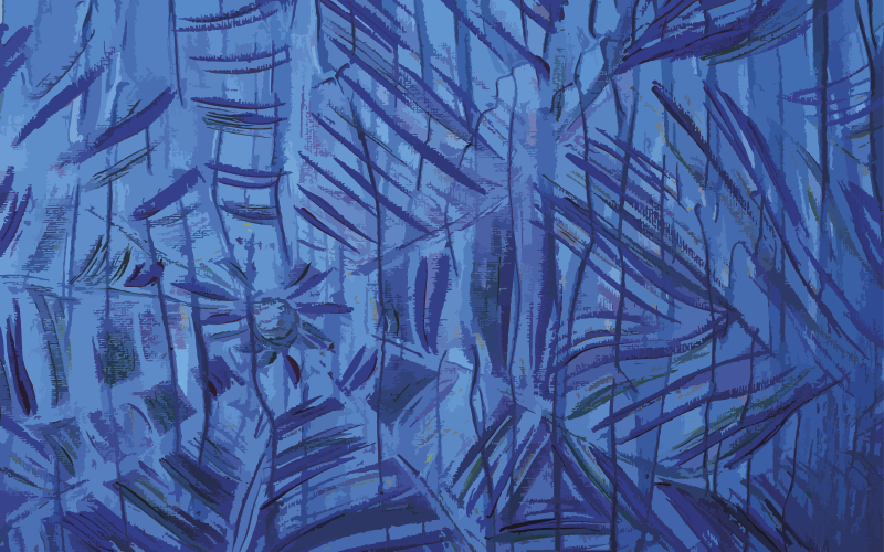 Blå matta för modern bläck - Tenstickers