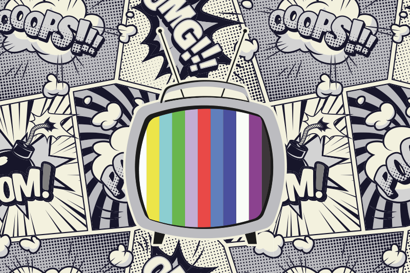 Retro-tv-skärm Vinylmatta Ungdom - Tenstickers