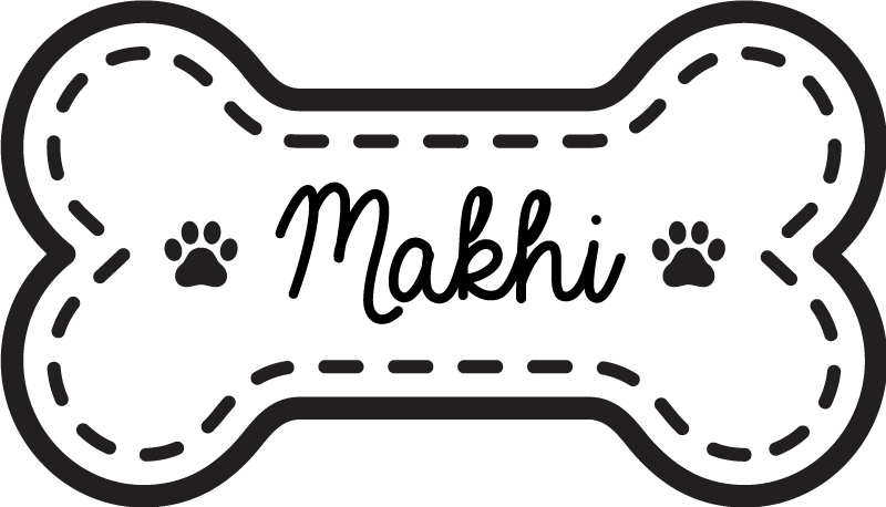 Randig personlig djurmatt av bendjur - Tenstickers