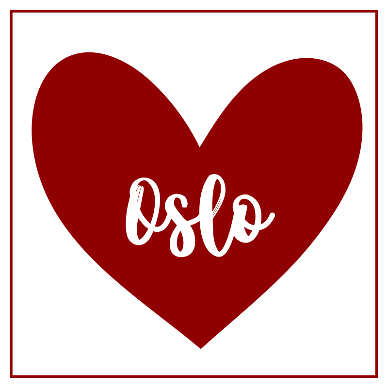 Hjärtat i oslo Vinylmattor med fraser - Tenstickers
