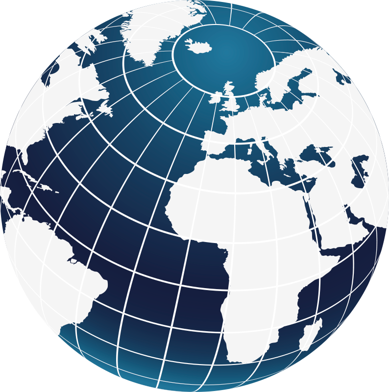 Med meridianer världskarta vinylmatta - Tenstickers