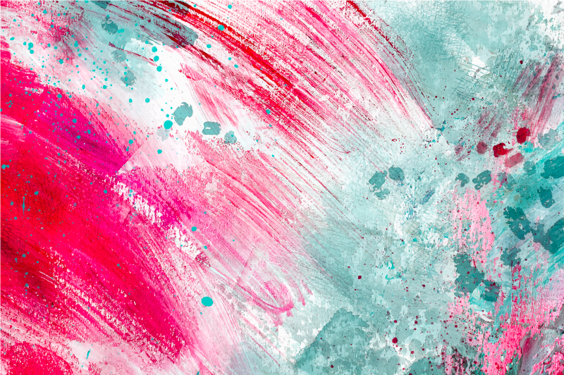 Andra vinylmattor abstrakt rosa splash - Tenstickers