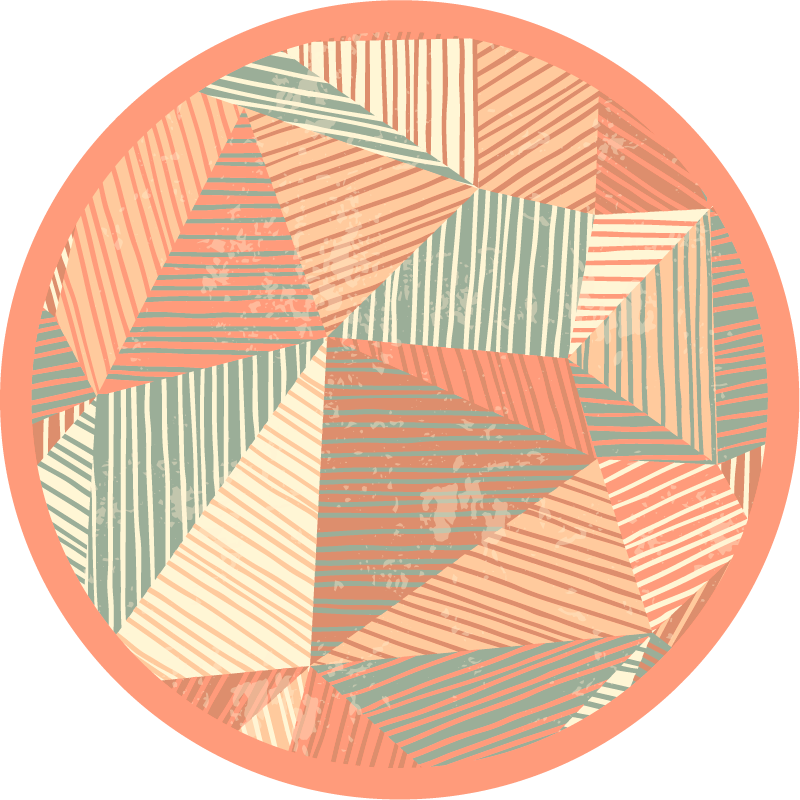 Modern konst geometriska former vinylmatta - Tenstickers