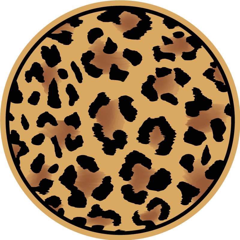 Vild leopardmönster Vinylmatta djurtryck - Tenstickers