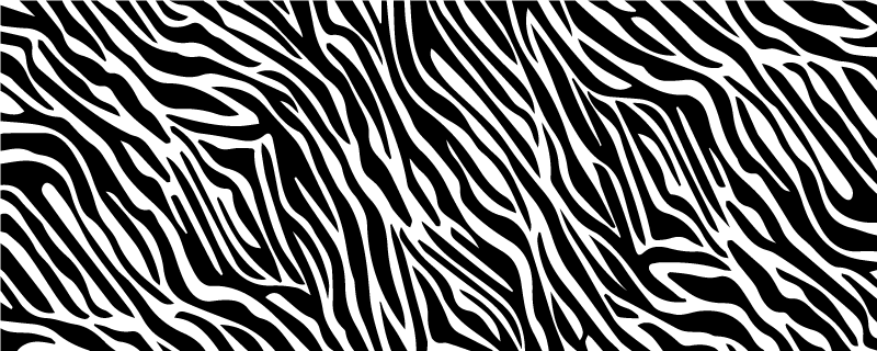 Tunna zebra ränder djur tryck vinyl matta - Tenstickers