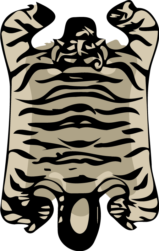 Snygga tigerränder Vinylmatta djurtryck - Tenstickers