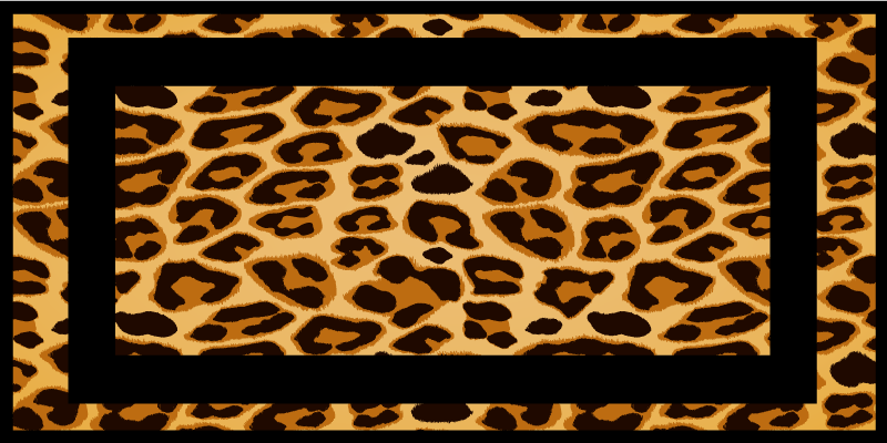 Rektangel leopard hud djur tryck vinyl matta - Tenstickers
