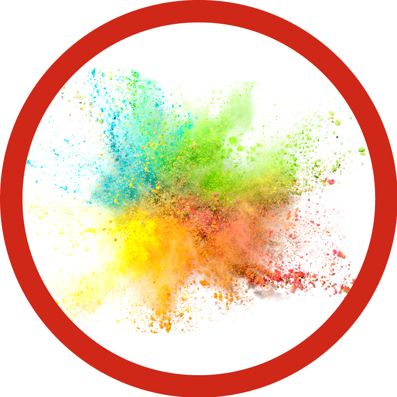 Färgglad explosionseffekt Vinylmatta sovrum - Tenstickers