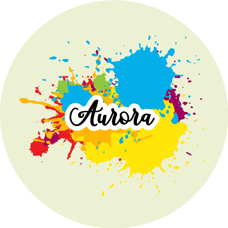 Stänkkonstverk med namn vinylmatta - Tenstickers