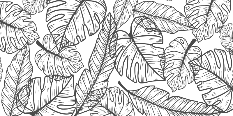 Stora lämnar blommor sovrum vinyl matta - Tenstickers