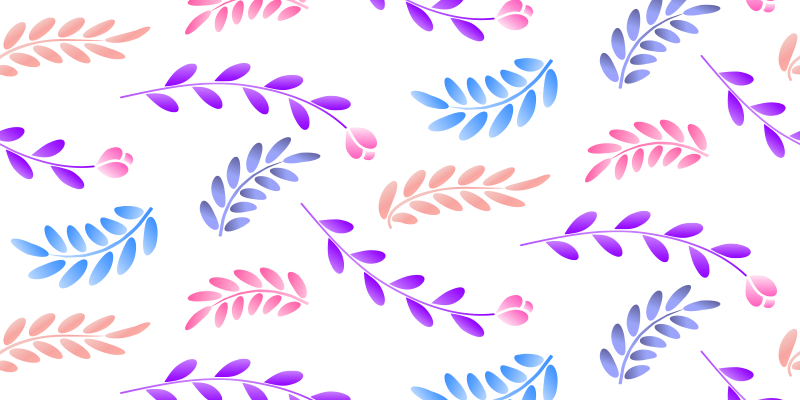 Botaniskt bladelement Vinylmatta blommor och växter - Tenstickers