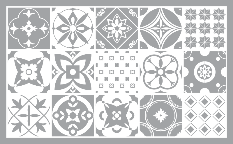 Lysande pantone kakel vinyl matta - Tenstickers