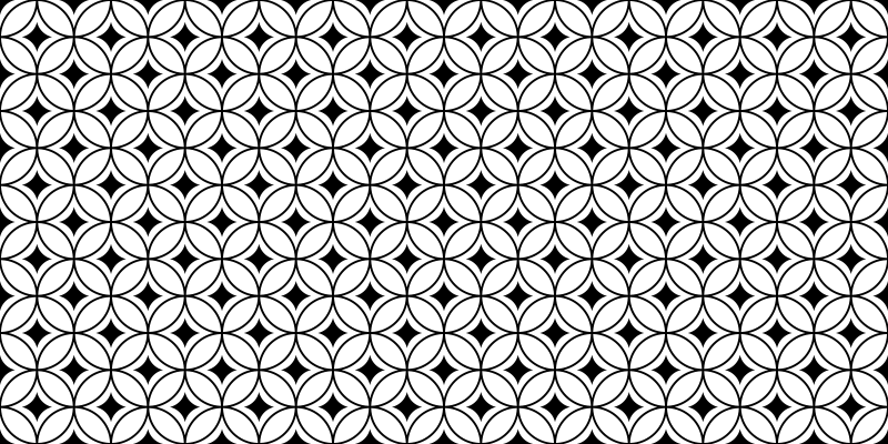 Mitten av århundradet svart kakel effekt vinyl matta - Tenstickers