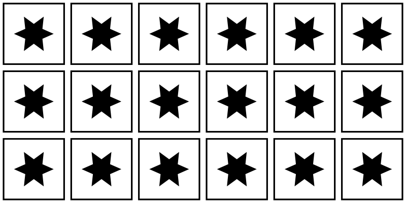 Vit stjärna svart kakel effekt vinyl matta - Tenstickers