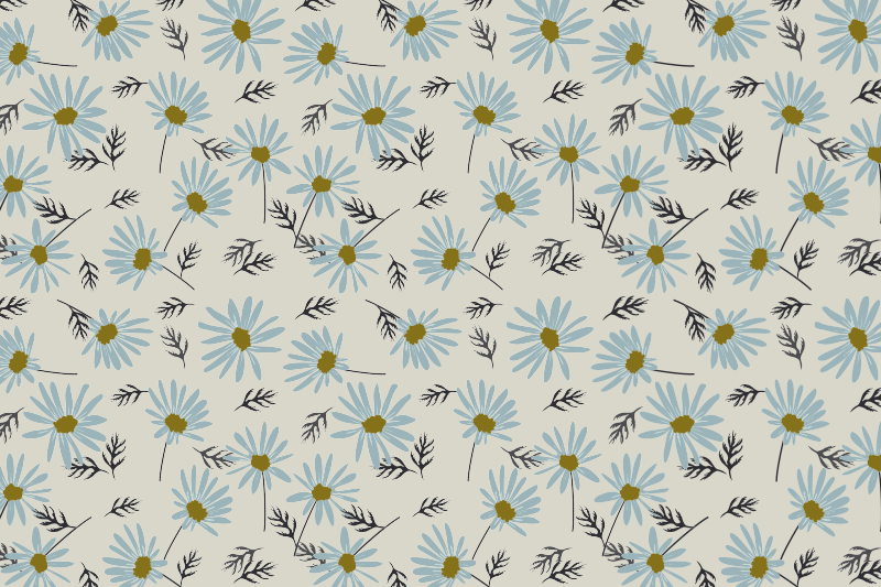 70-tals orange tusensköna blommor matta - Tenstickers