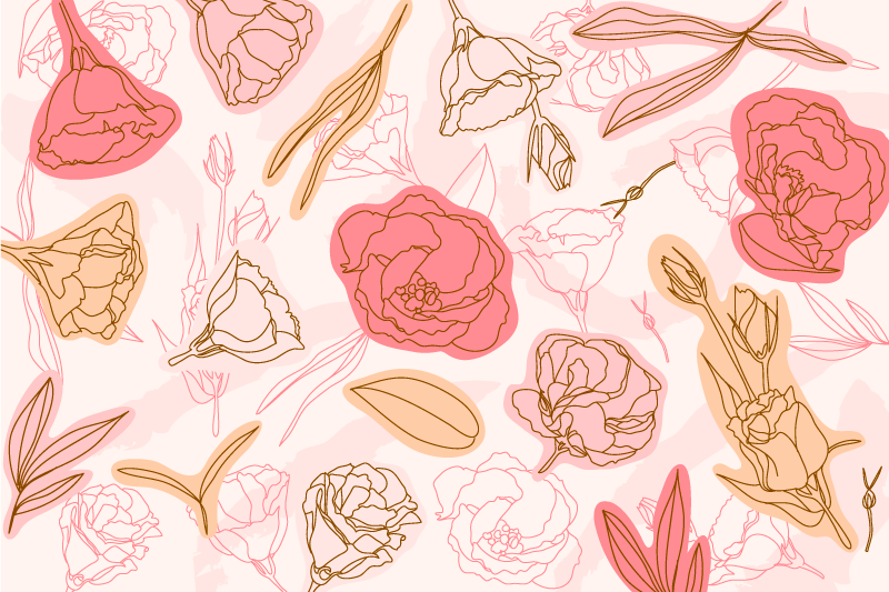 Sofistikerat botaniskt element Vinylmatta badrum - Tenstickers