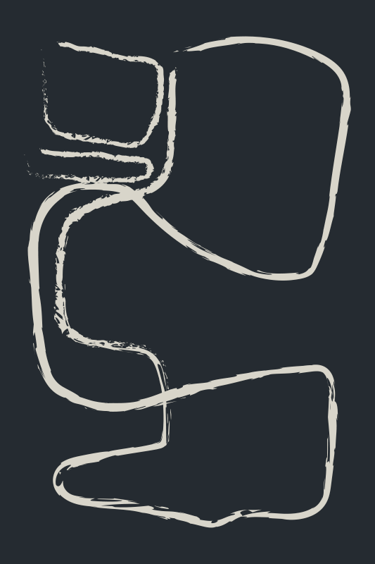 Abstrakta linjemönster Vinylmatta minimalistisk - Tenstickers