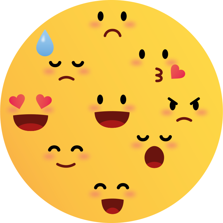 Emojis-kollage Vinylmatta Ungdom - Tenstickers