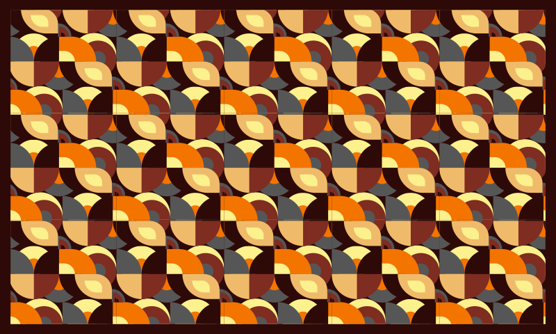 70-tals pop geometriska former vintage matta - Tenstickers