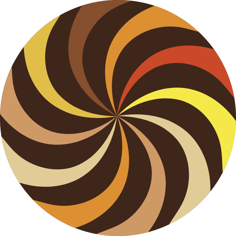 70-tals pop virvel twist vintage matta - Tenstickers