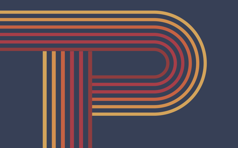 70-tals vintage regnbågskurva vintage matta - Tenstickers